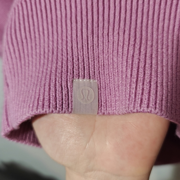 Lululemon Collared Merino Wool-Blend Sweater Dahlia Mauve Large - Picture 7 of 10